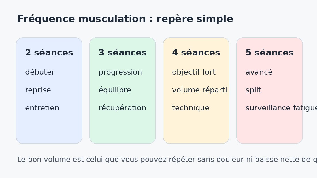 Schéma pratique pour choisir sa fréquence de musculation hebdomadaire